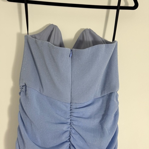 Michael Costello x REVOLVE India Ruched Corset Midi Dress in Periwinkle Medium - Picture 7 of 12